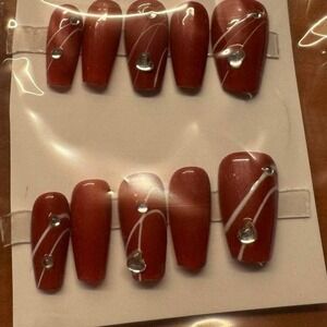 "Velvet Noir" Press-On‎ Nail Set